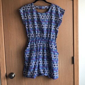 Pink Republic Blue Aztec Sundress